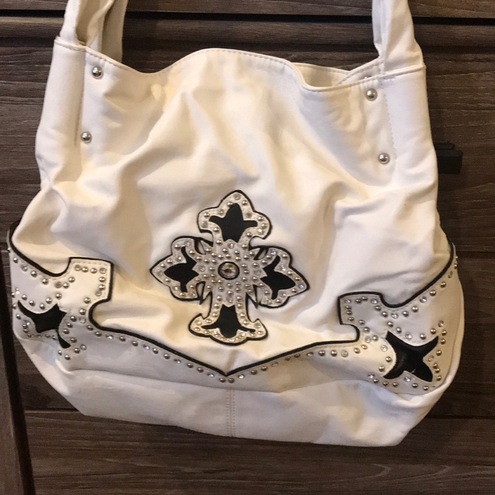 Leather Rhinestone bag